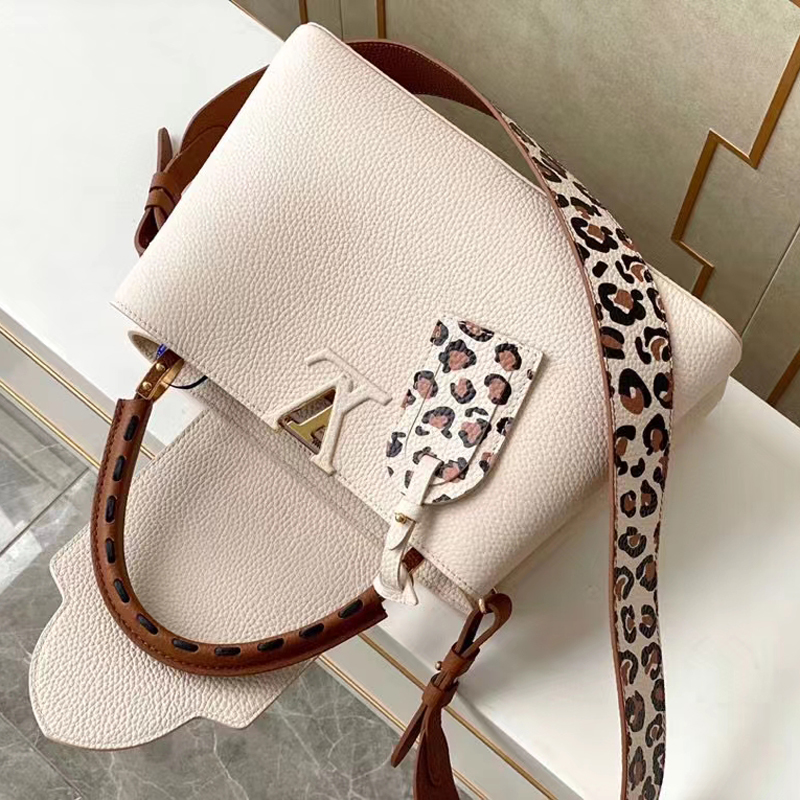 Louis Vuitton CAPUCINES MM  Handbag M58575 Cream